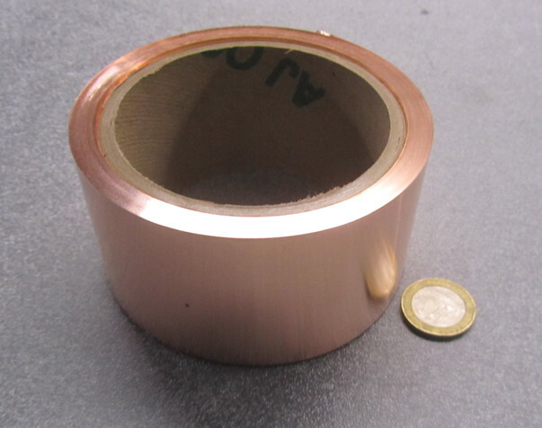 110 Copper Foil Soft Temper .005″ Thick x 2.0″ Wide x 100 Foot Length