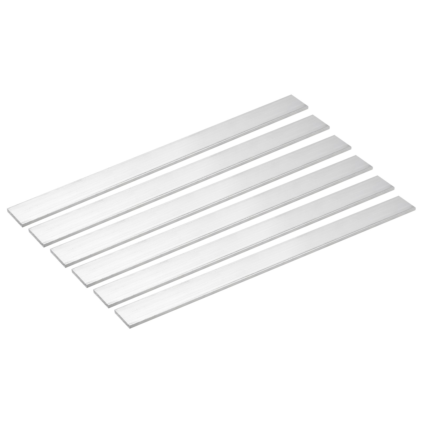 Square Aluminum Flat Bar, 6pcs 1/8″ Thickness 1″ Width 12″ Length