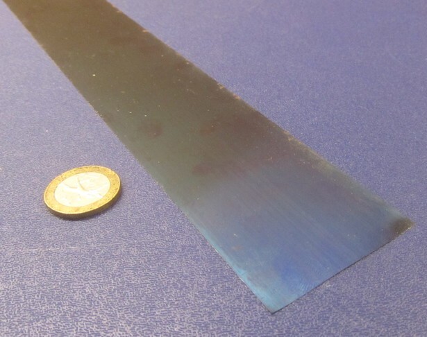 1095 Hard Blue Tempered Spring Steel Shim .042″ Thick x 2.00″ Width x 48″ Long
