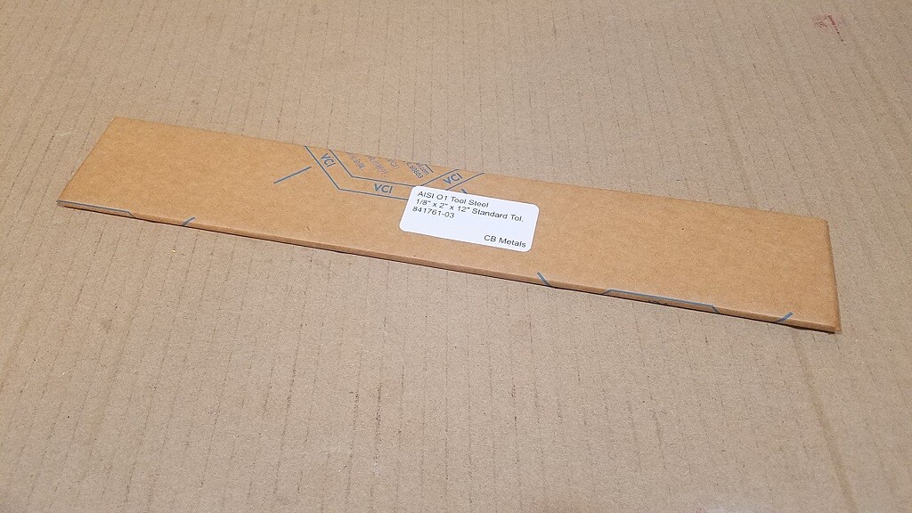O1 Tool Steel 1/8″ x 2″, 36″ long bar, Knife Making Stock, Billet