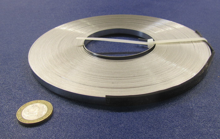 301 Stainless Steel Sheet Shim, .025″(+/-.0010″) x 1/4″ Width x 10 Foot Length