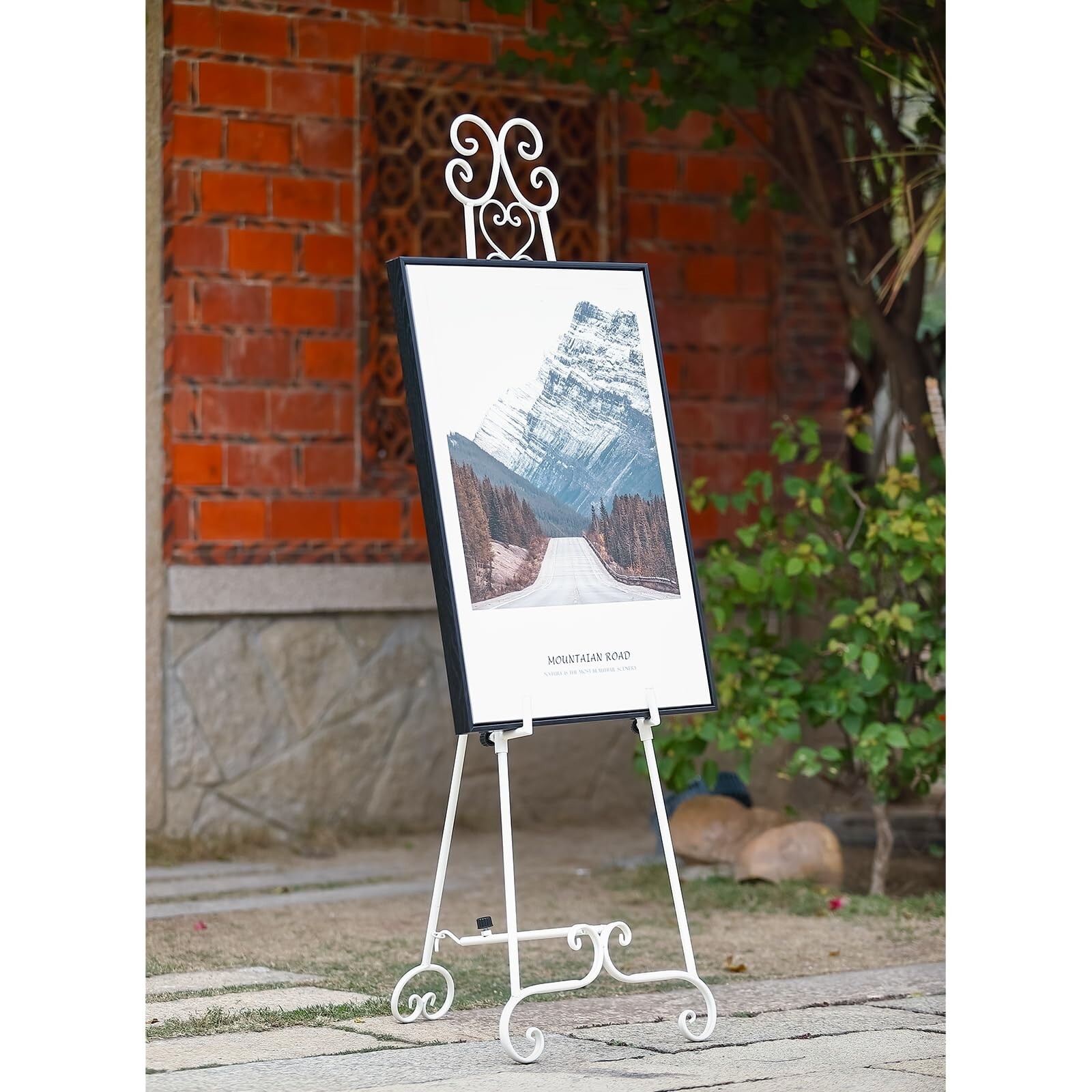 55.5″ X 23.62″ Metal Scroll Extra Large Free Standing Adjustable Display Stan…