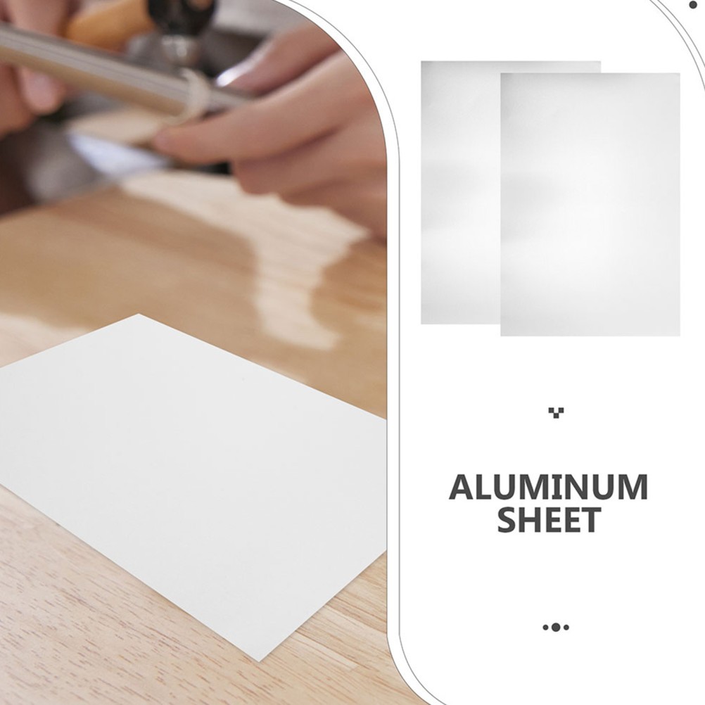 6Pcs Durable Aluminum Sheet Blanks for Office Use Silver Anodized Metal Signs