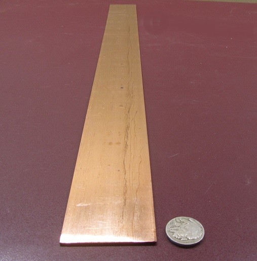 110 Copper Bar 1/2 Hard H02 .093″ Thick x 2.0″ Wide x 36.0″ Length