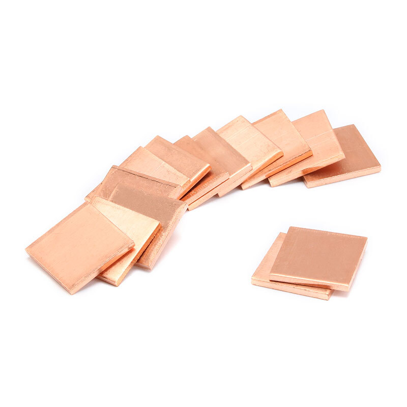 Copper Sheet Plate Guillotine Cut Metal 15x15mm/20x20mm Heatsink Cooling Sheets