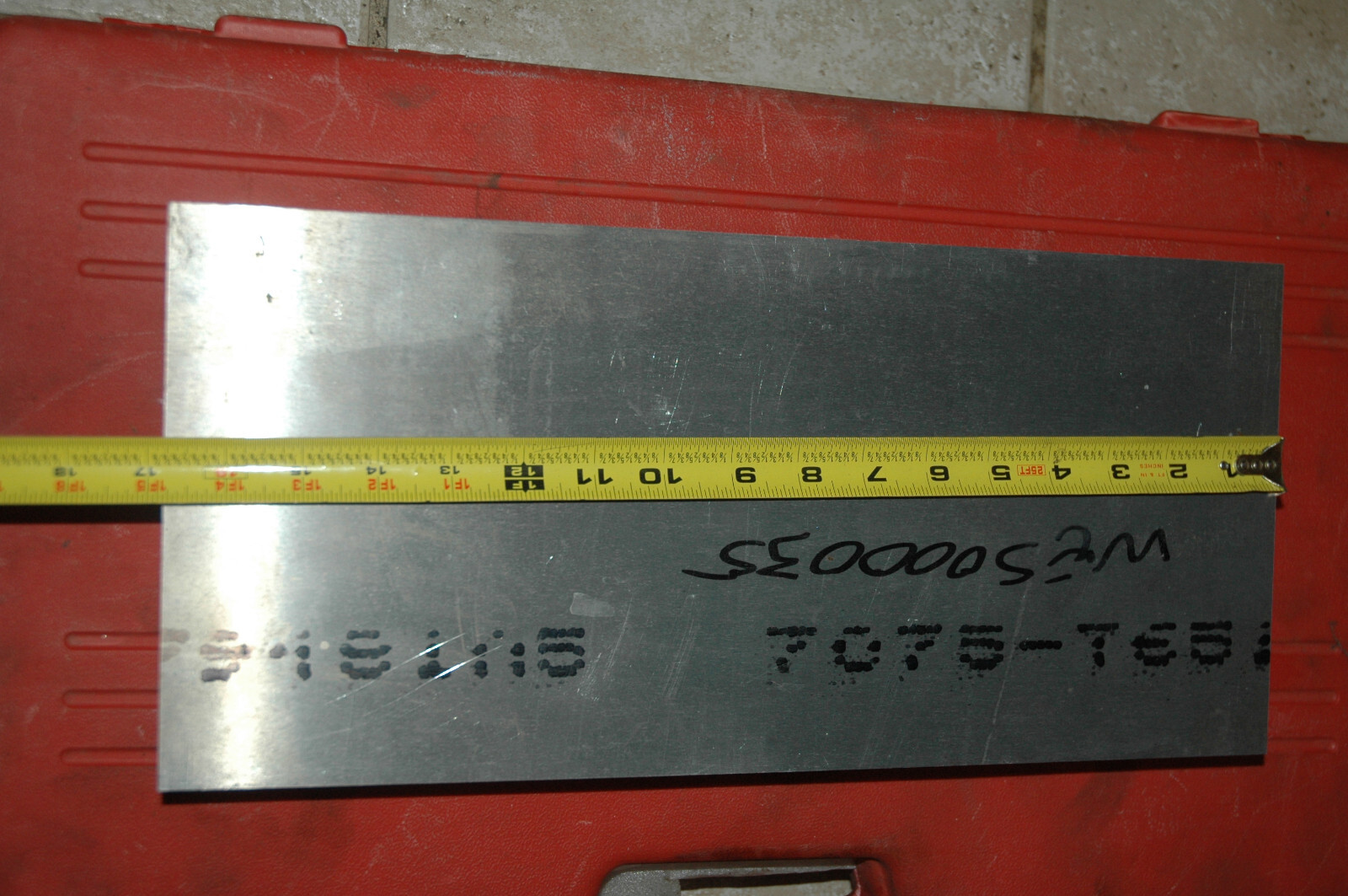 ALUMINUM SHEET 7075, 16-3/4″ X 7-9/16″ X 1-3/4″