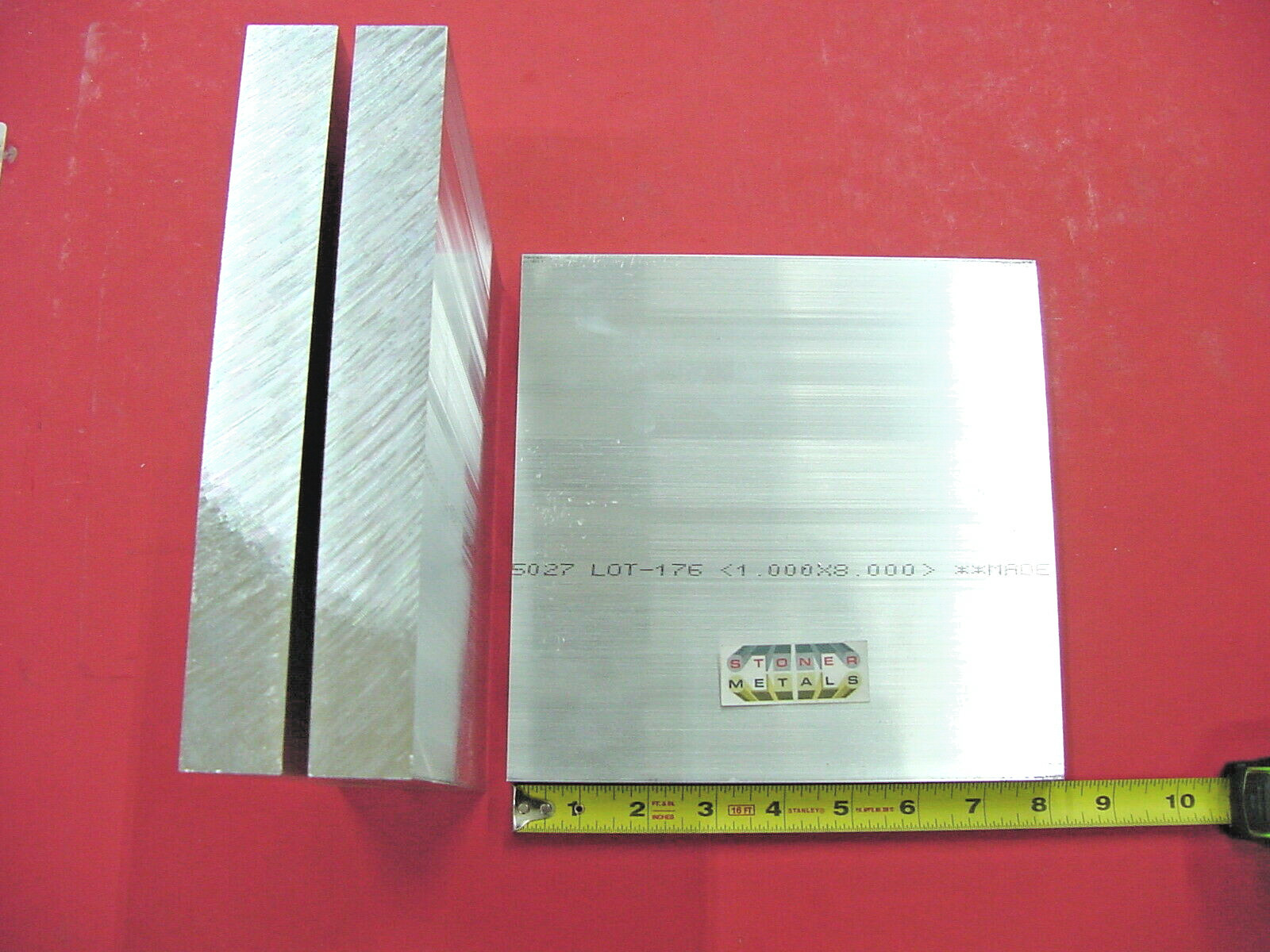 3 Pieces 1″ X 8″ X 8″ ALUMINUM 6061 SOLID FLAT BAR T6511 Extruded Mill Stock New