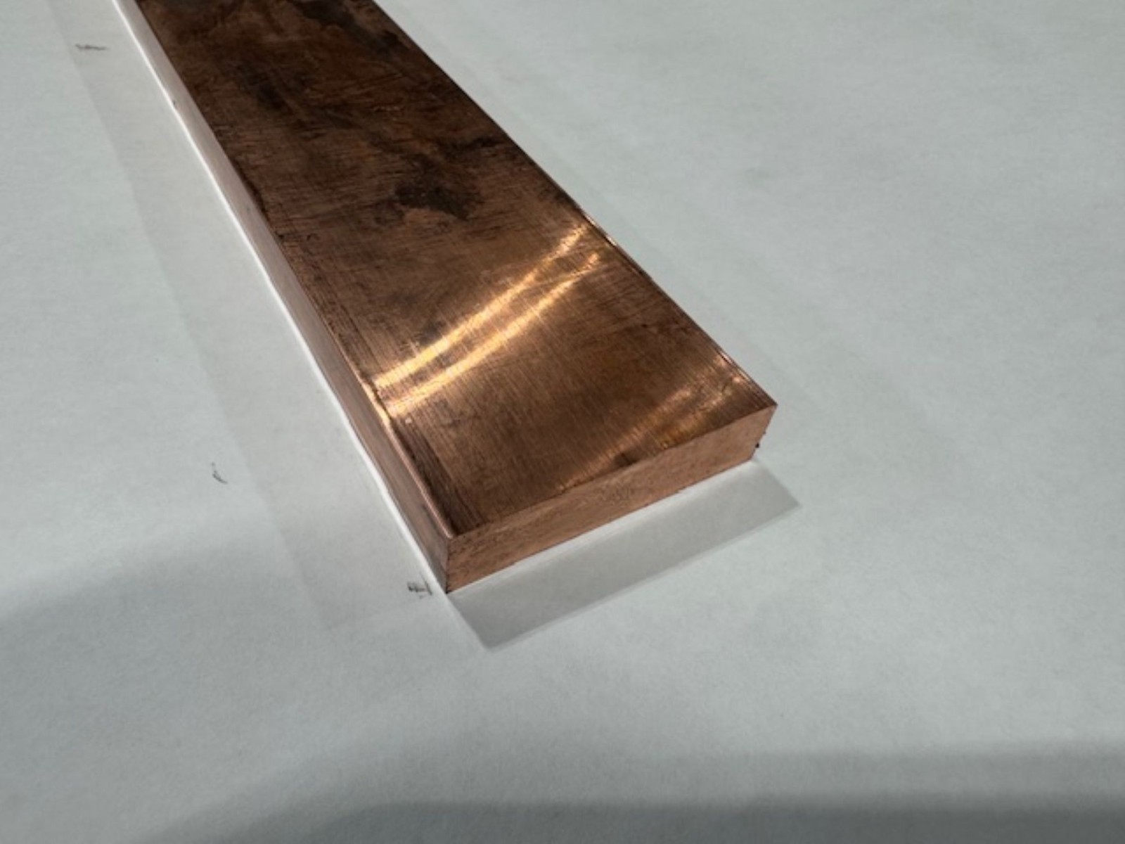 1/2″ x 3″ Copper 110 Flat Bar x 4 Inches Long