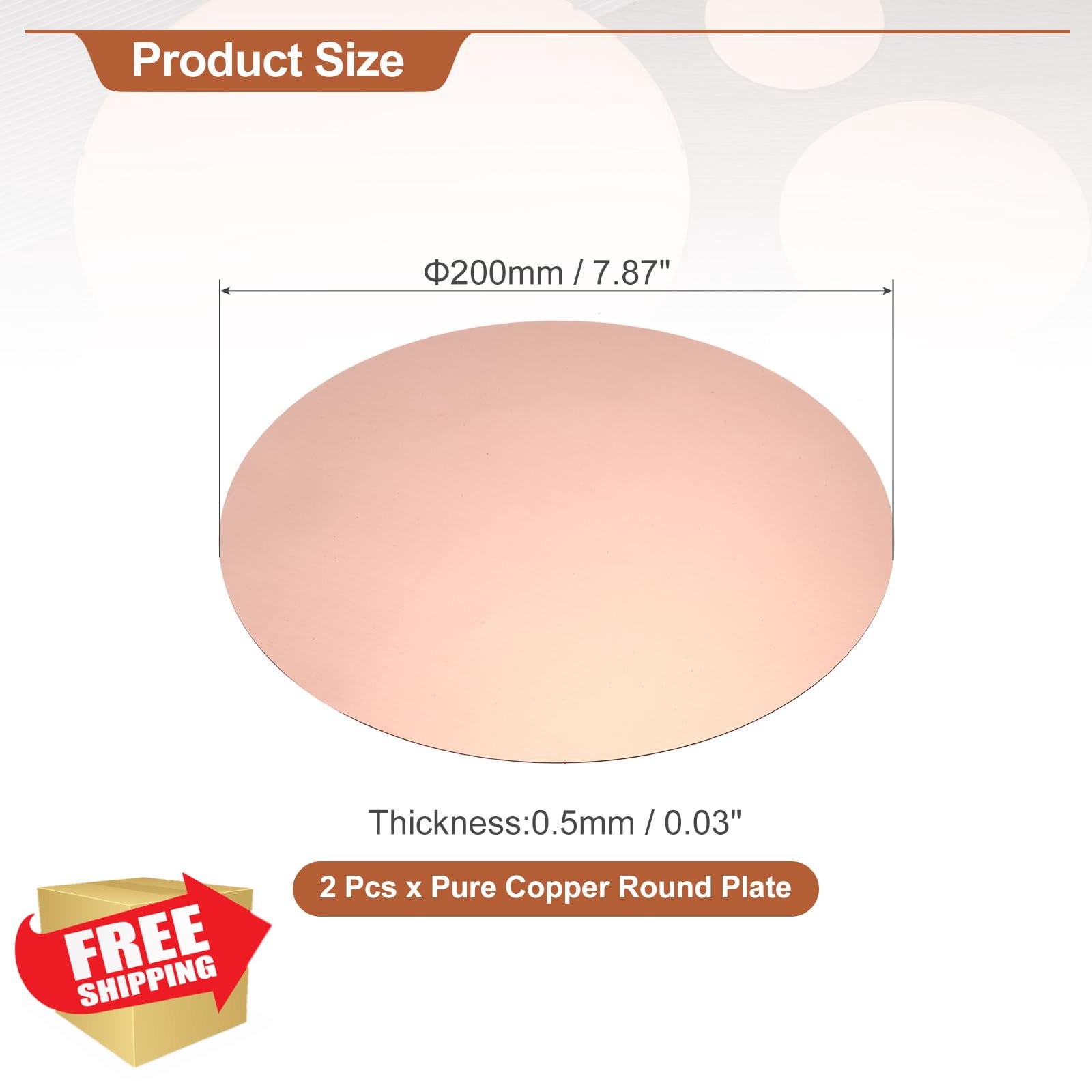 MECCANIXITY 2 Pure Copper Plates 0.02″x7.87″