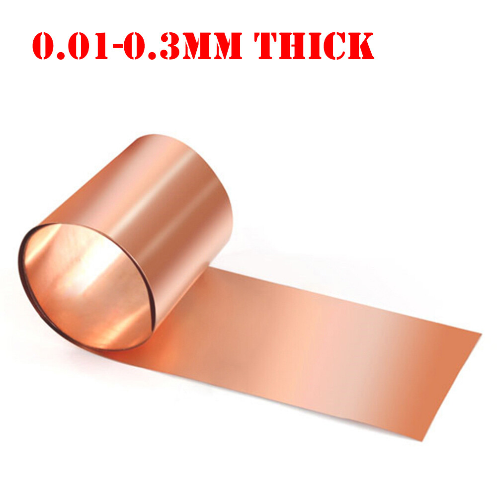 0.02-0.05mm Thick Size 0.1x1m Metal Copper Sheet Plate Guillotine Cut Material
