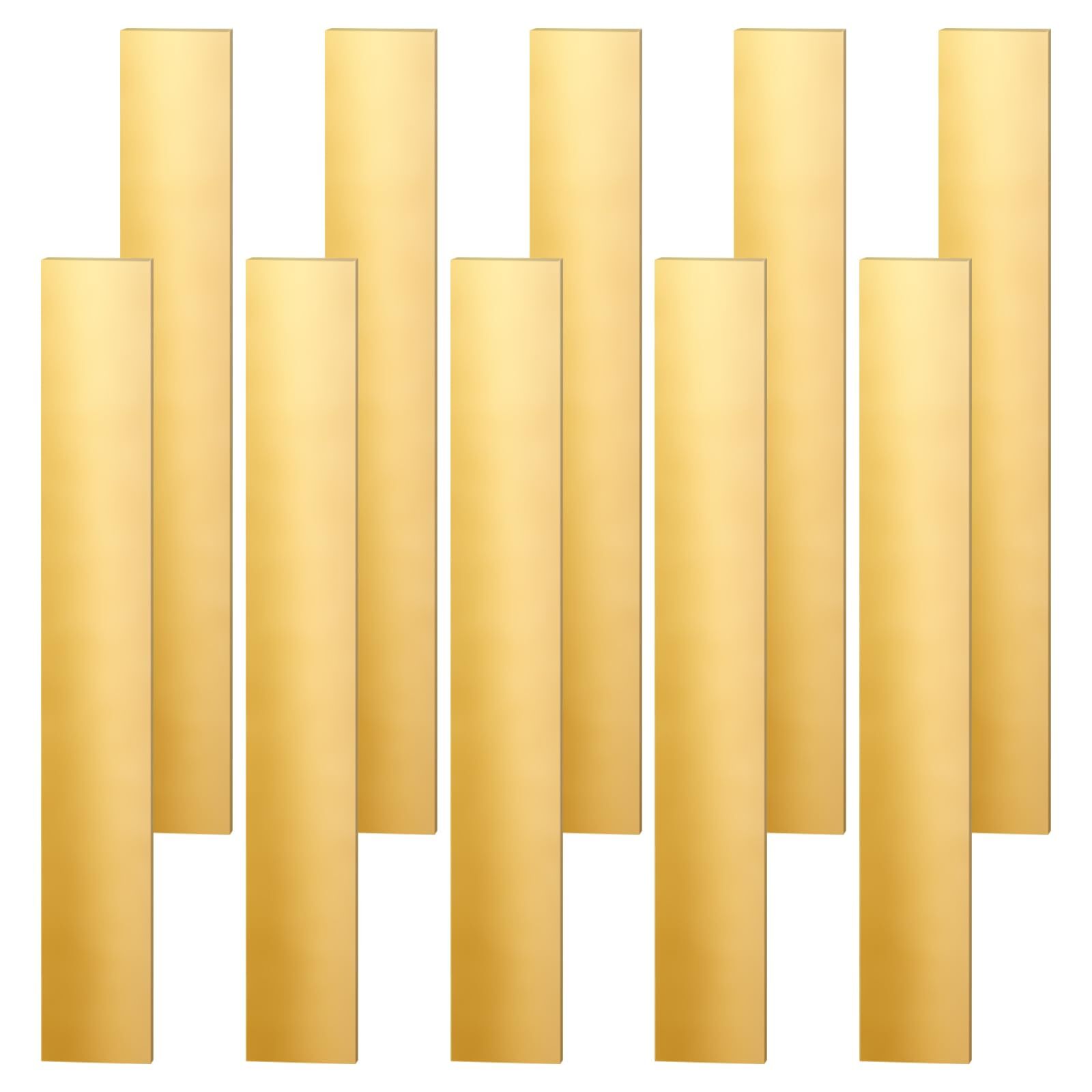 10 Pcs Brass Strip Shim Stock 1″ Width x 12″ Length Metal Shims Brass Sheet
