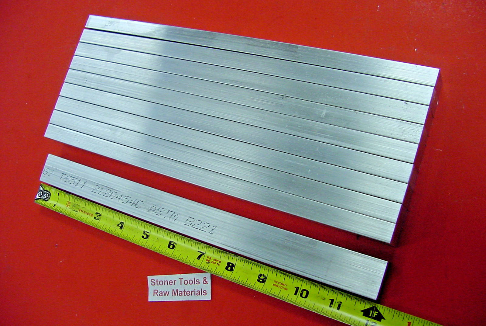 10 Pieces 1/2″ X 3/4″ ALUMINUM 6061 FLAT BAR 12″ long Solid Extruded Mill Stock
