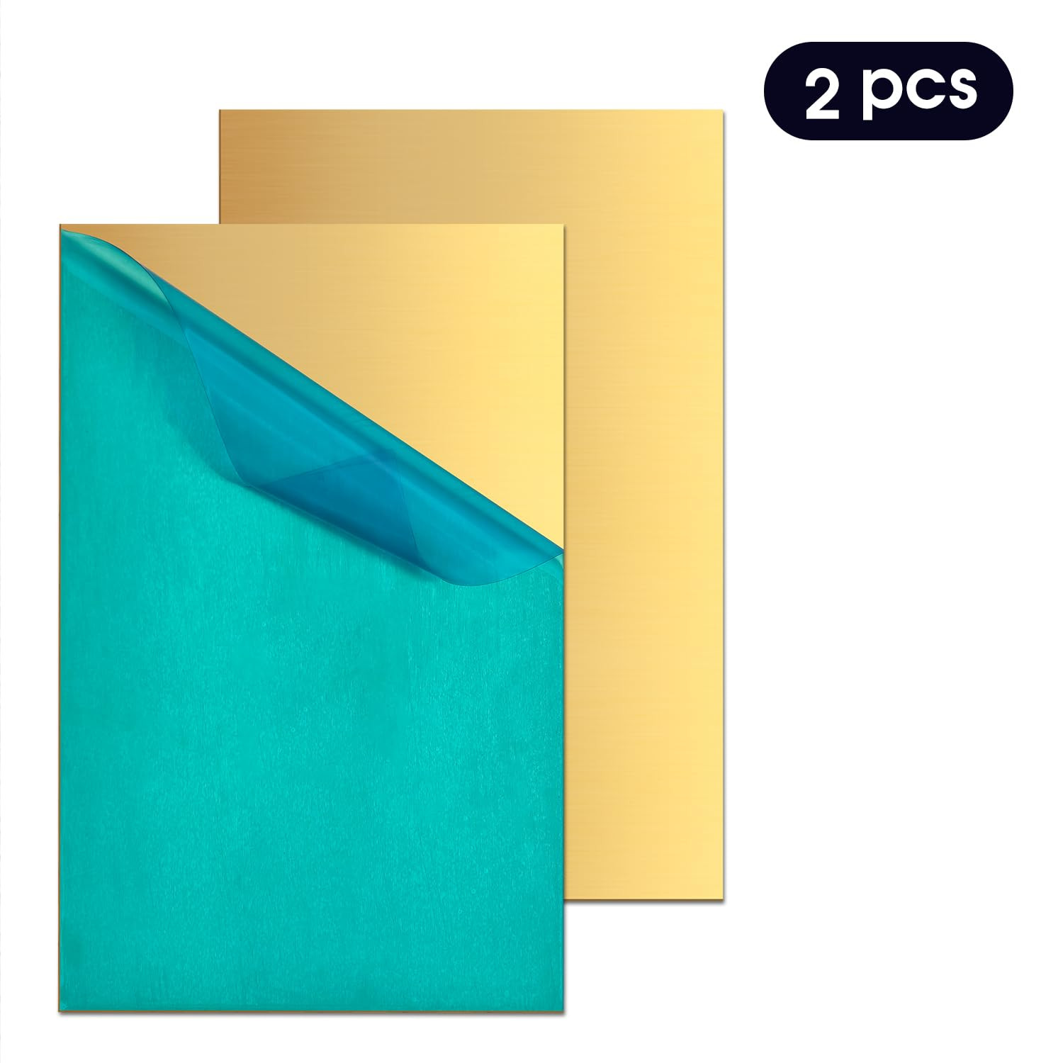 2 Pcs Brass Sheet,4 x 6,24 Gauge0.5mm Thickness, 99.9 Pure Brass Plate,for En…
