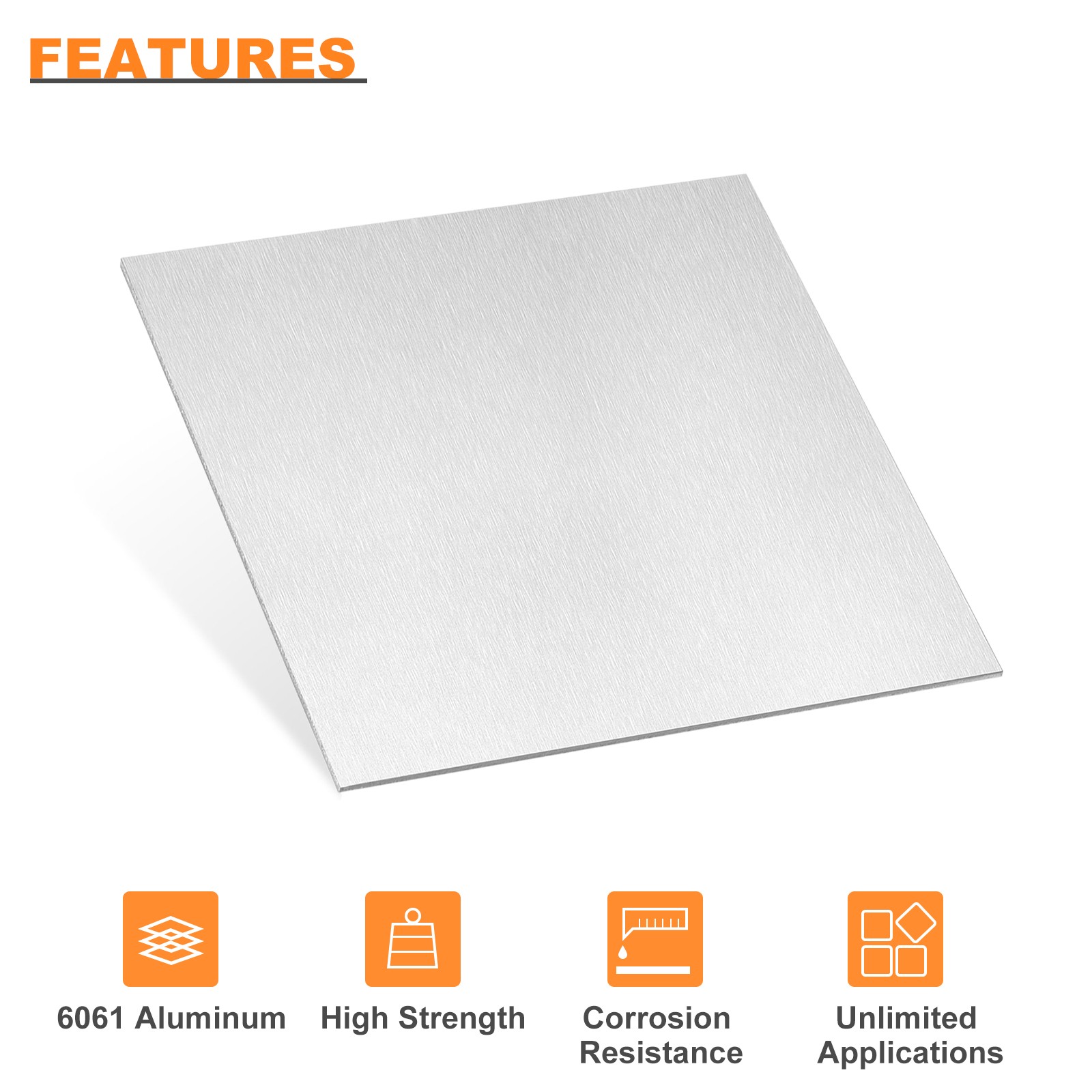 100mm x 100mm x 1.5mm Rectangle 6061 Aluminum Sheet Flat Metal Plate Stock