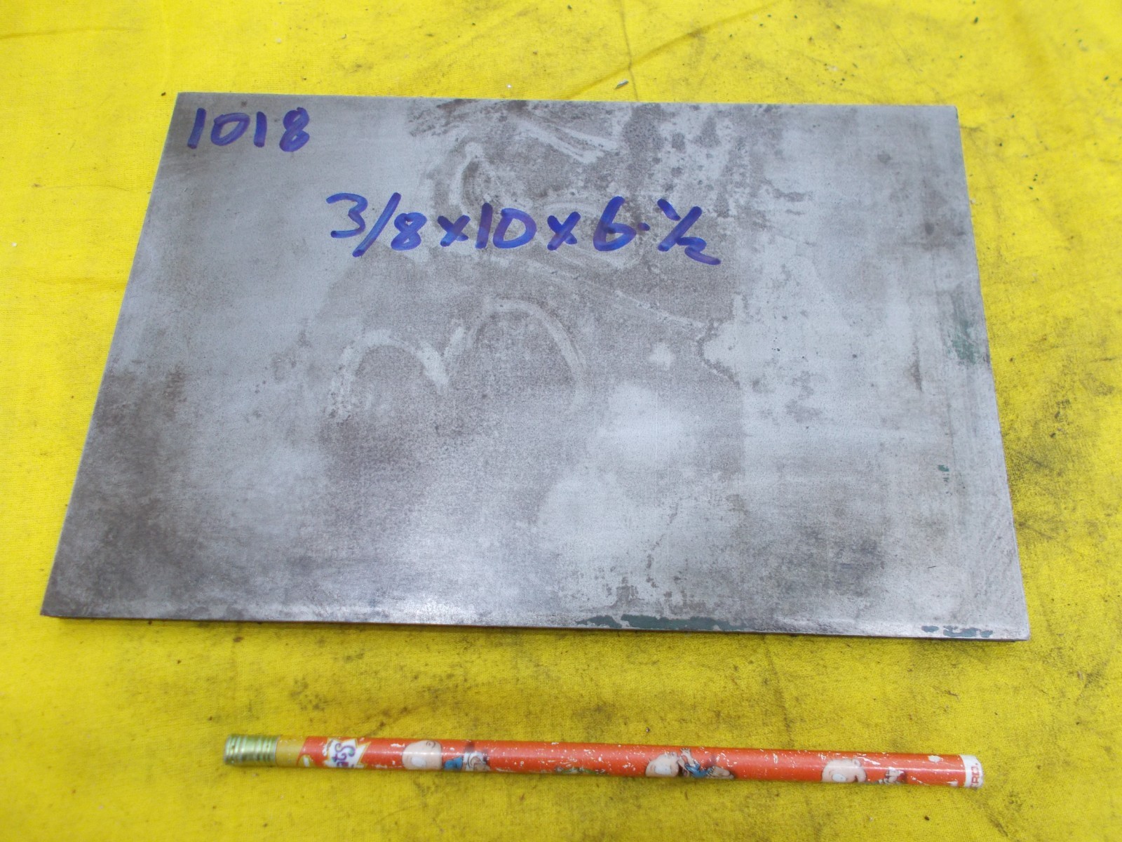 1018 STEEL FLAT BAR STOCK machine tool die shop plate 3/8″ x 10″ x 6-1/2″ LONG