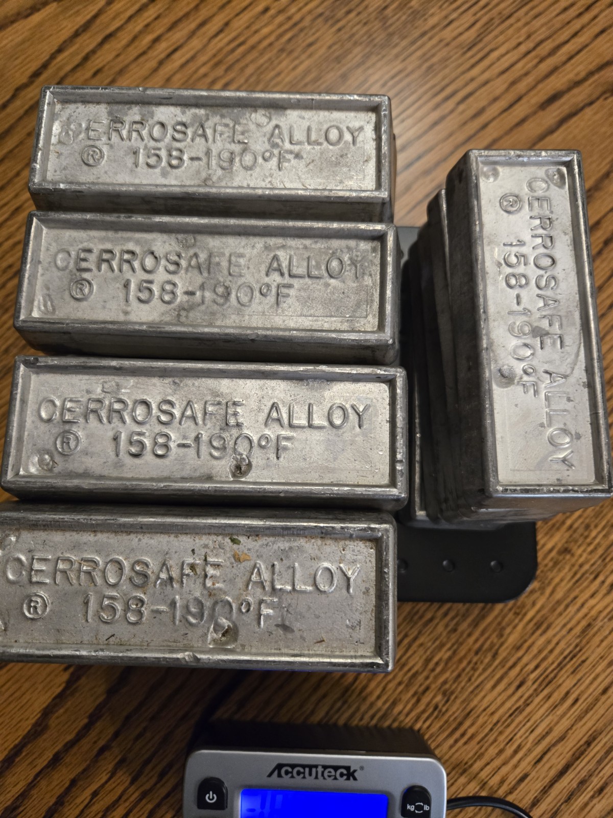 39 lbs weight BELLEFONTE CERROSAFE ALLOY 42% BISMUTH 37% LEAD 25 Bars CASTING