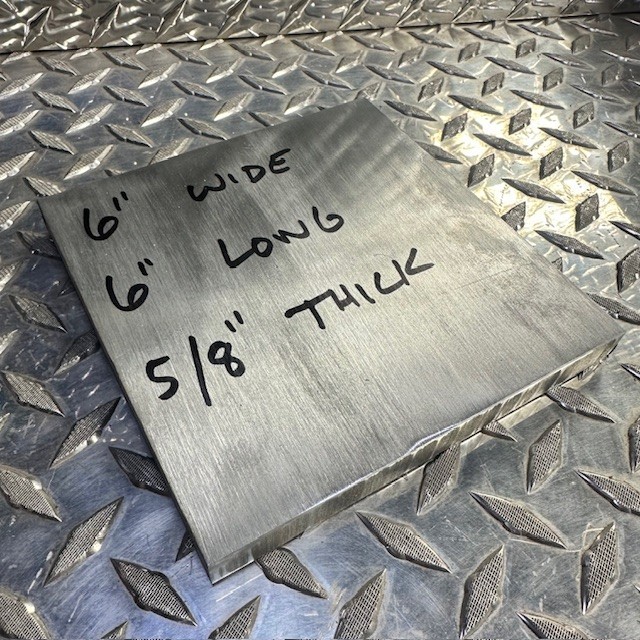 ALUMINUM 6″ x 5/8″ x 6″ – Long 6061 Flat Bar Stock 6061 MILL STOCK #2.5