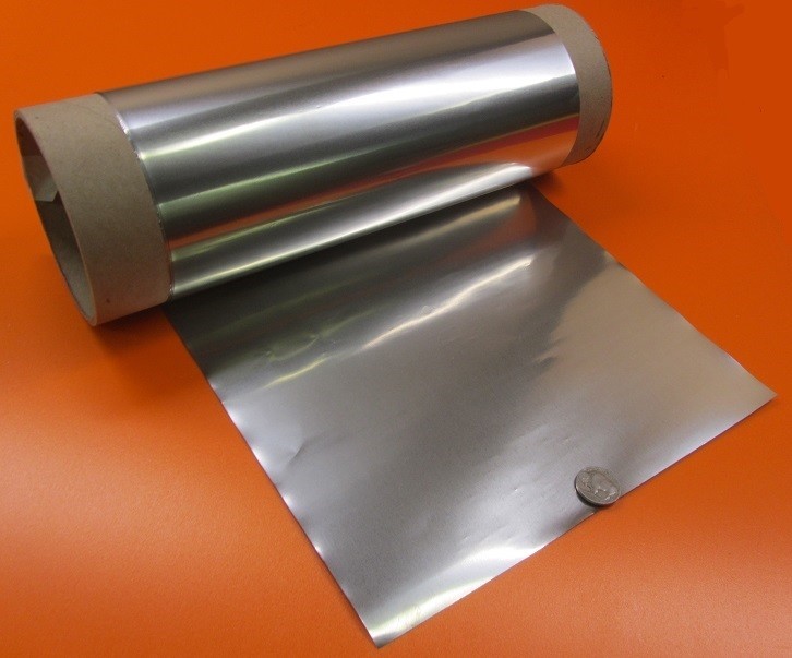 321 Weldable Stainless Steel Foil, .002″ Thick x 10.0″ Wide x 10 Foot Length