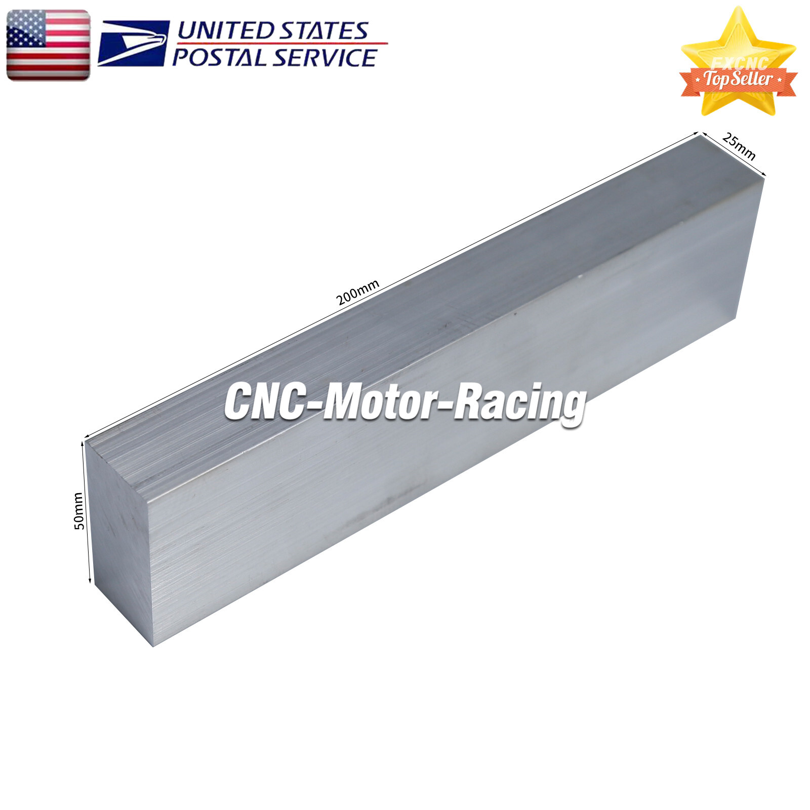 Aluminum Raw Material Flat Plate Sheet Long 200mm/7.87inch Thick 25mm/0.98″