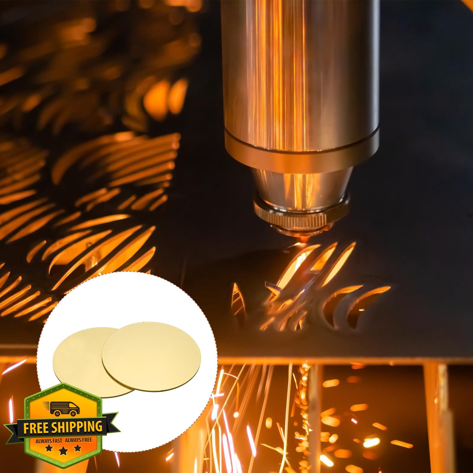 MECCANIXITY 50mm Brass Plate Copper Sheet 10 Pcs