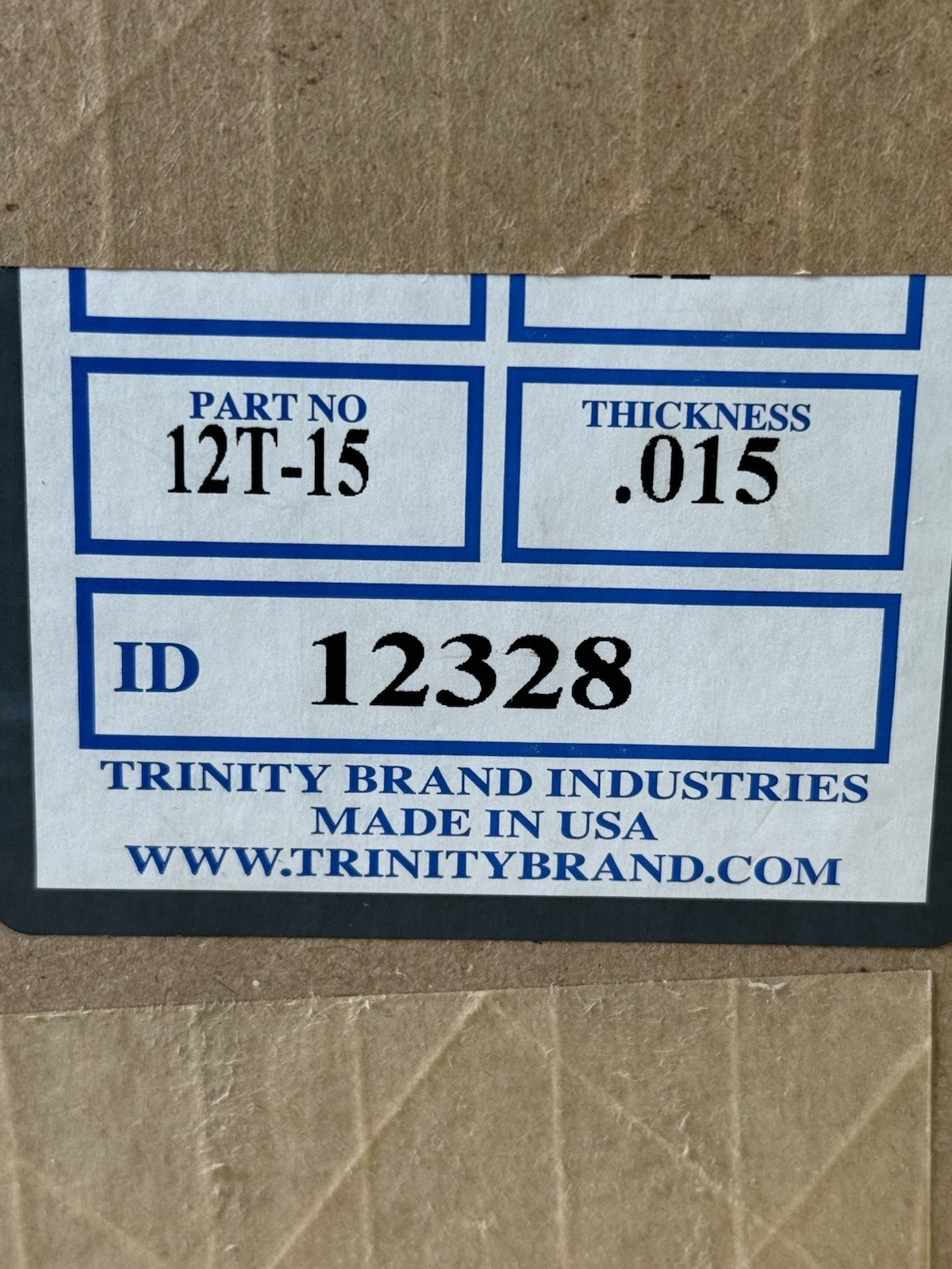 Titanium Grade 2 Shim Stock .015 Trinity Brand 12” x 50” 12T-15 ASTM B265 Anneal