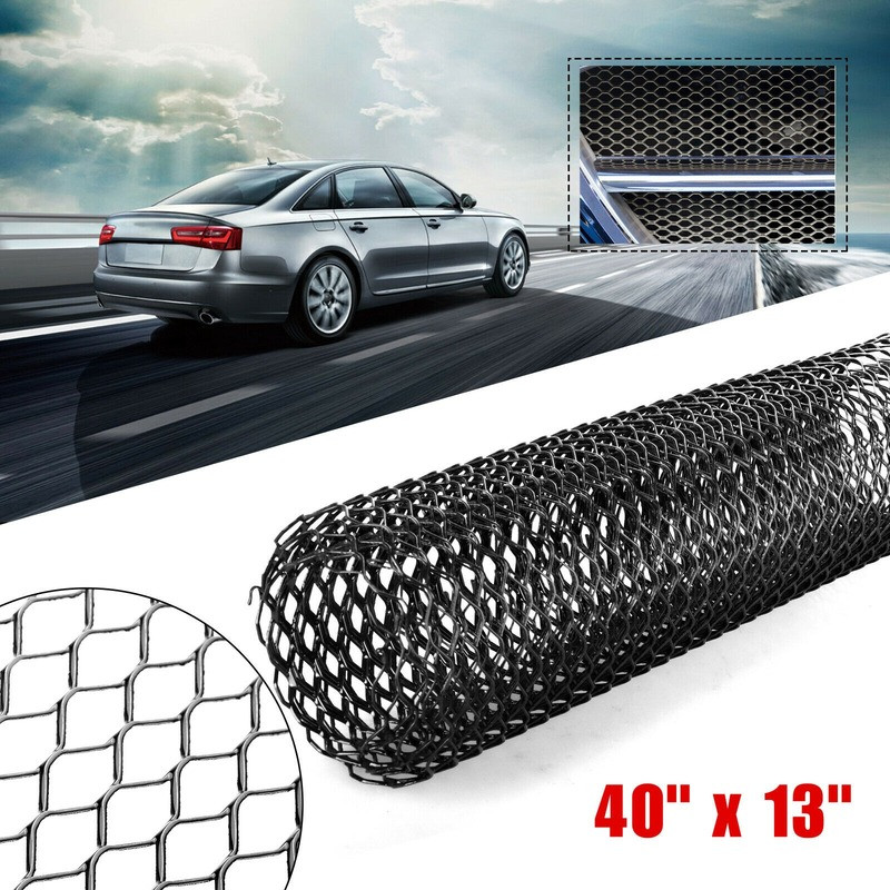 40×13″ Universal Car Grille Mesh Aluminum Rhombic Front Kidney Net Insert Bumper