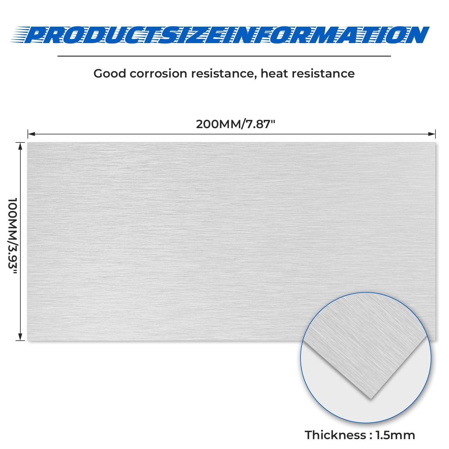 6061 Aluminum Sheet 4″ x 8″, 16 Gauge 1.5mm Metal Plate
