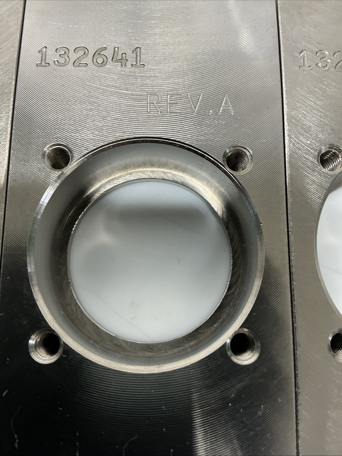 Machined Aluminum Mounting Block Flange Plate PN 132641 Rev A Lot Of 4. X-601