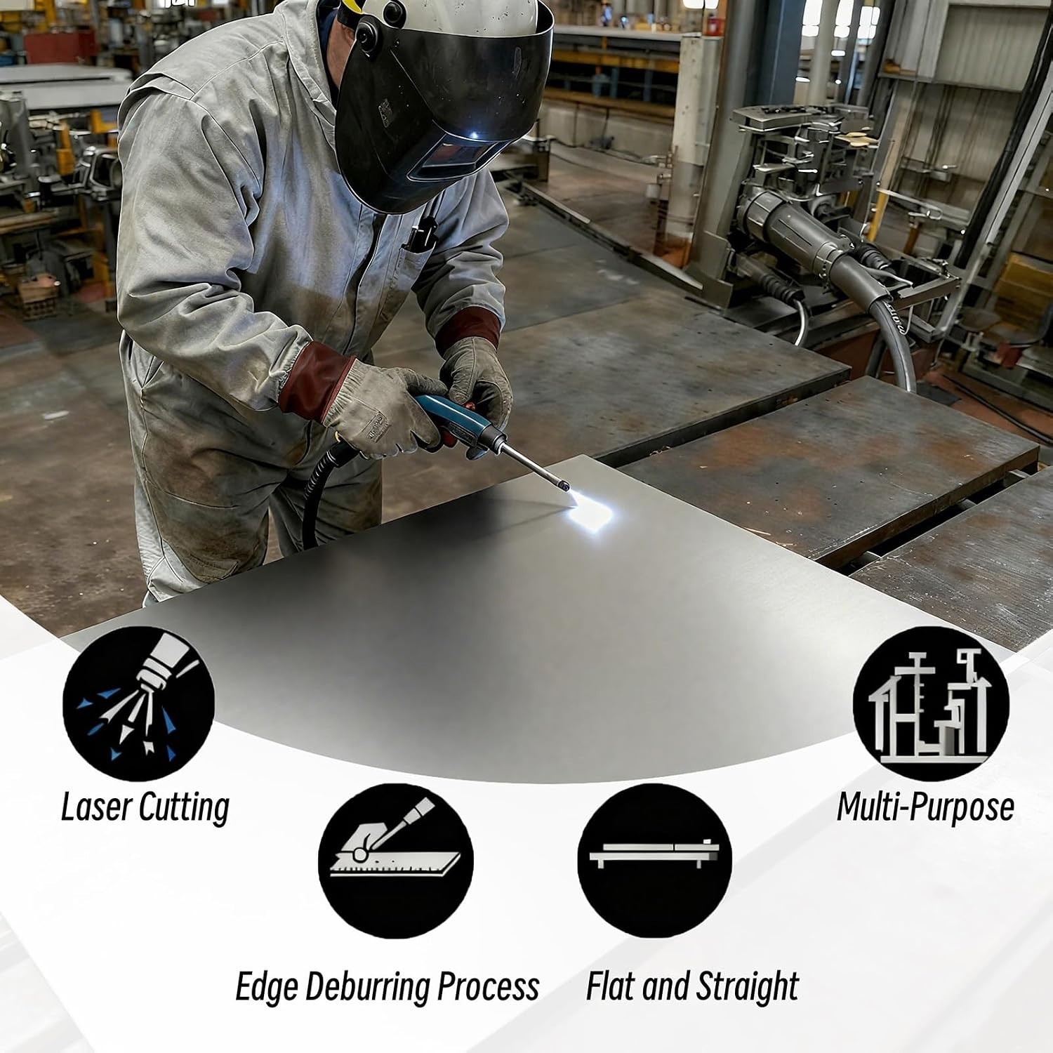 4-Pack A36 Cold Rolled Steel Plates – 12×16 Inches, Ideal for Welding Projects