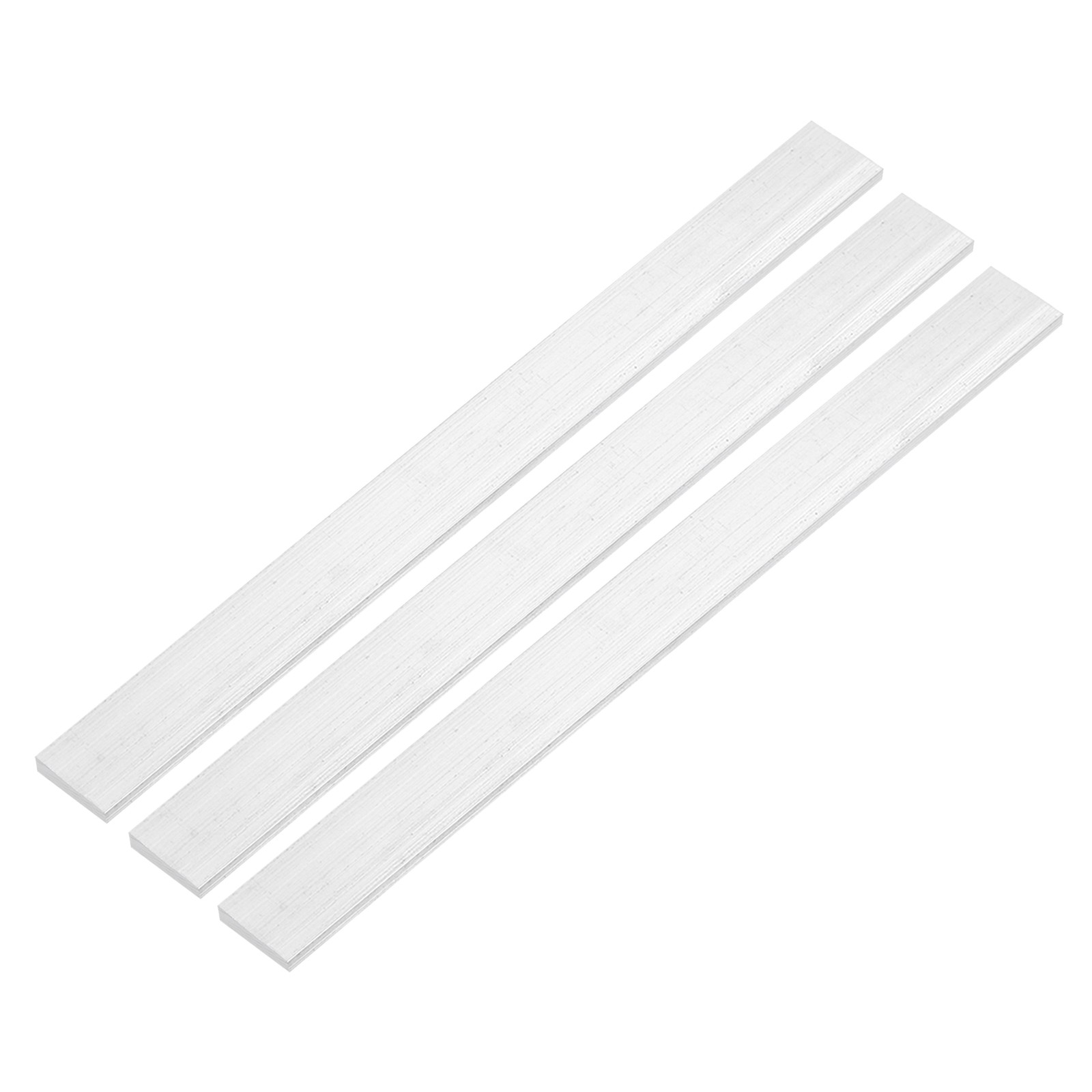 Square Aluminum Flat Bar, 3pcs 3 x 30 x 305mm T6511 Solid New Mill Stock