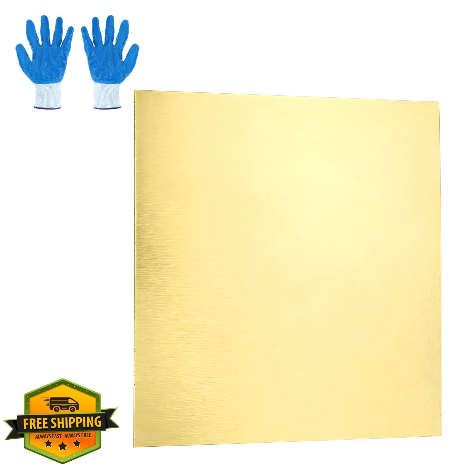 MECCANIXITY H62 Brass Sheet 4×4″, 28 Gauge (0.3mm) Gold Metal Plate
