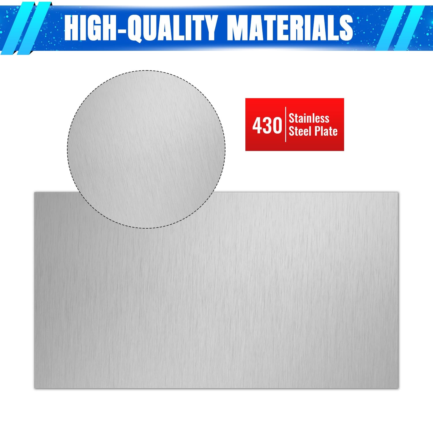 Uxney 2mm Stainless Steel Sheet 2×4 Inch, 430 2″ x 4″-14 Gauge(2mm), Silver