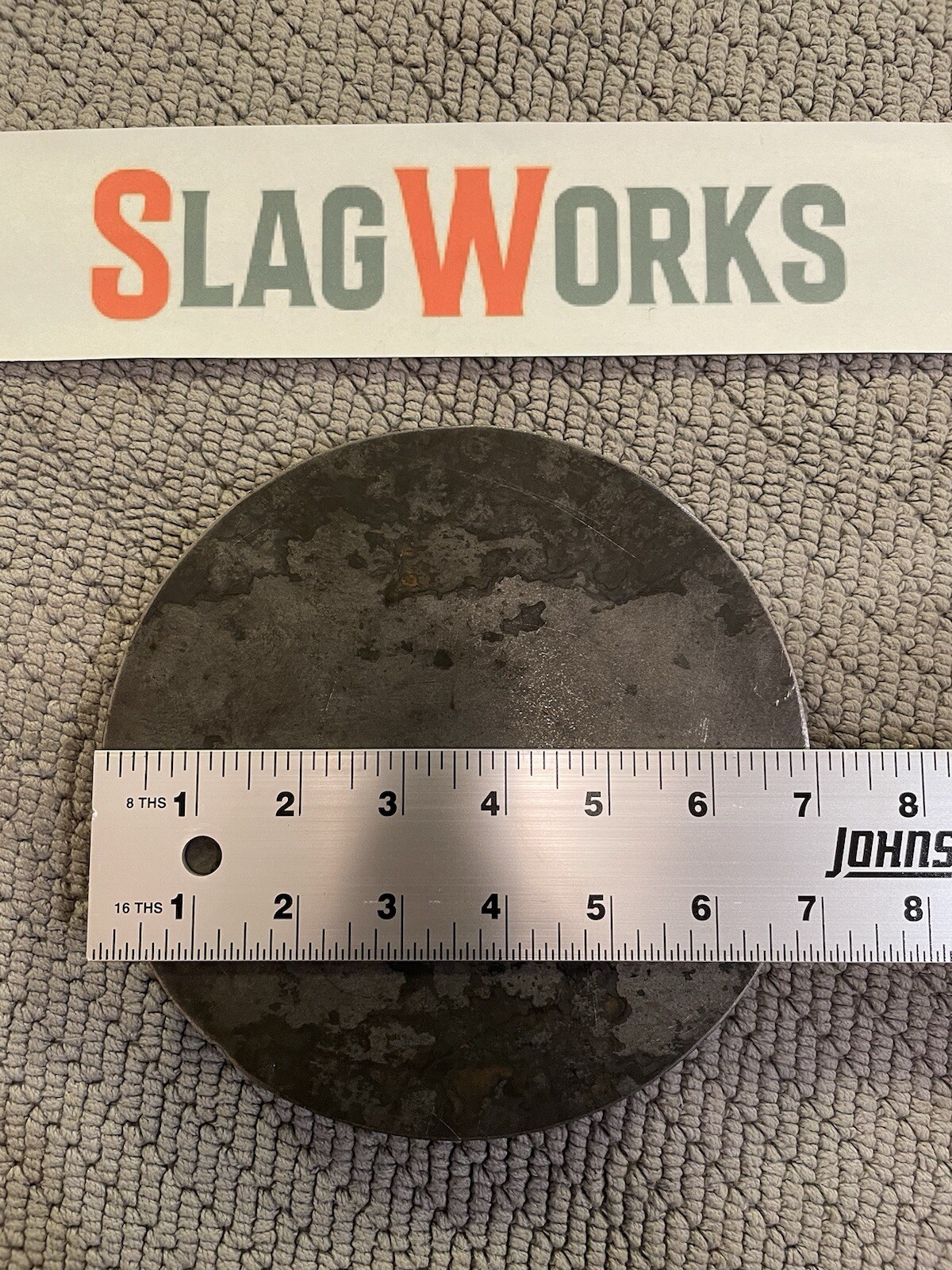 7 inch disc 1/4 inch thick steel plate 1/4”x7” disc A36 Hot Roll Flat .25 Thick