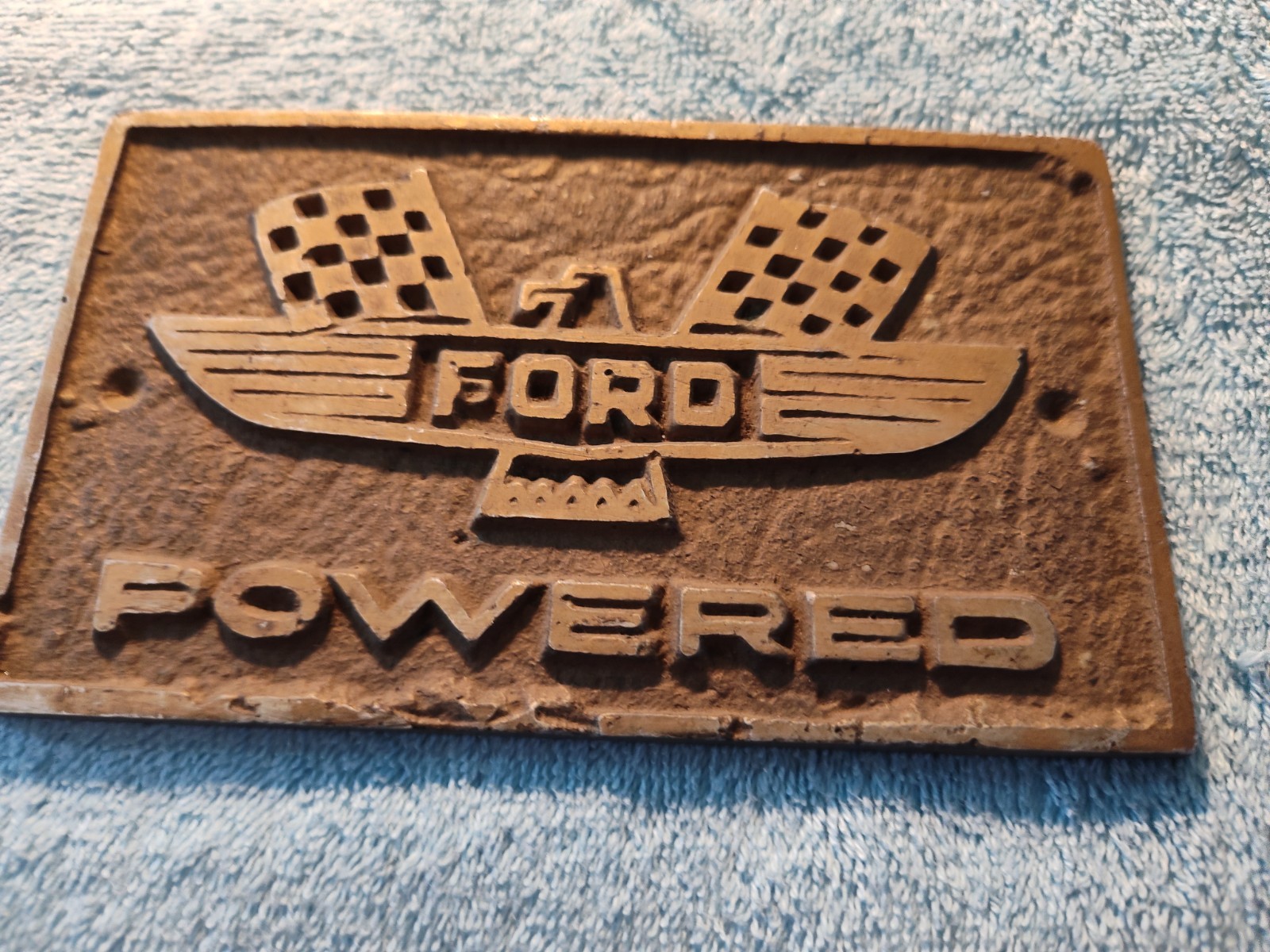 3 1/2 X 6 inch Ford Powered I D Metal Plate1/4 inch thick