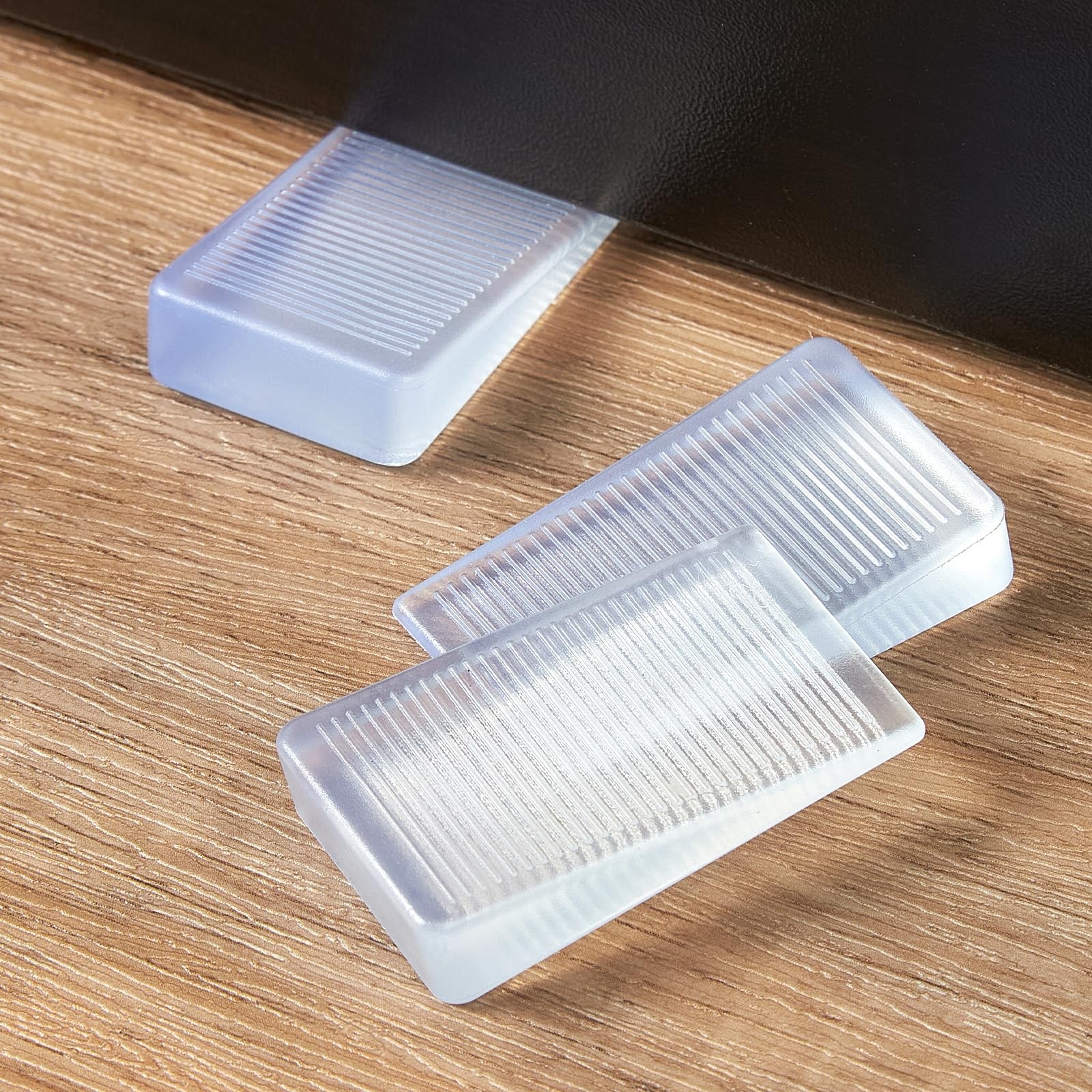 6 Pack Clear Shims for Leveling Furniture Toilet Shims for Leveling, Rubber W…