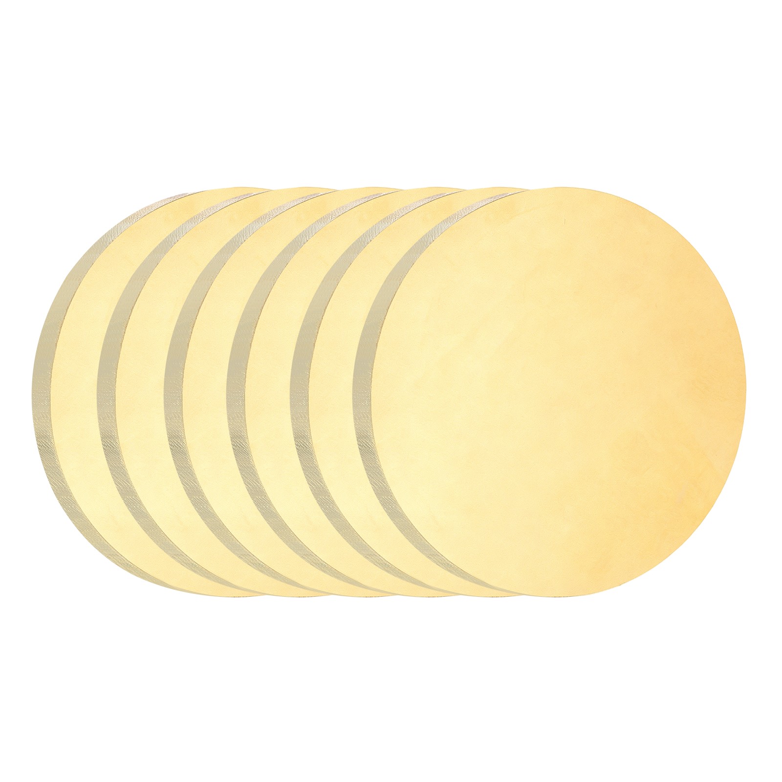 6Pcs Brass Round Plate, 0.08″(2mm) Thick 0.8″(20mm) Dia H65 Brass Round Sheet