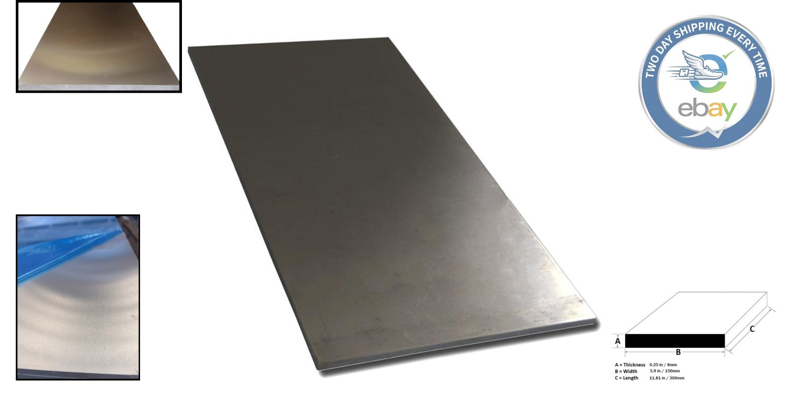 6061-T6 Aluminum Sheet 6″x12″ | 1/4 Inch Flat Tooling Plate for Precision Pro…
