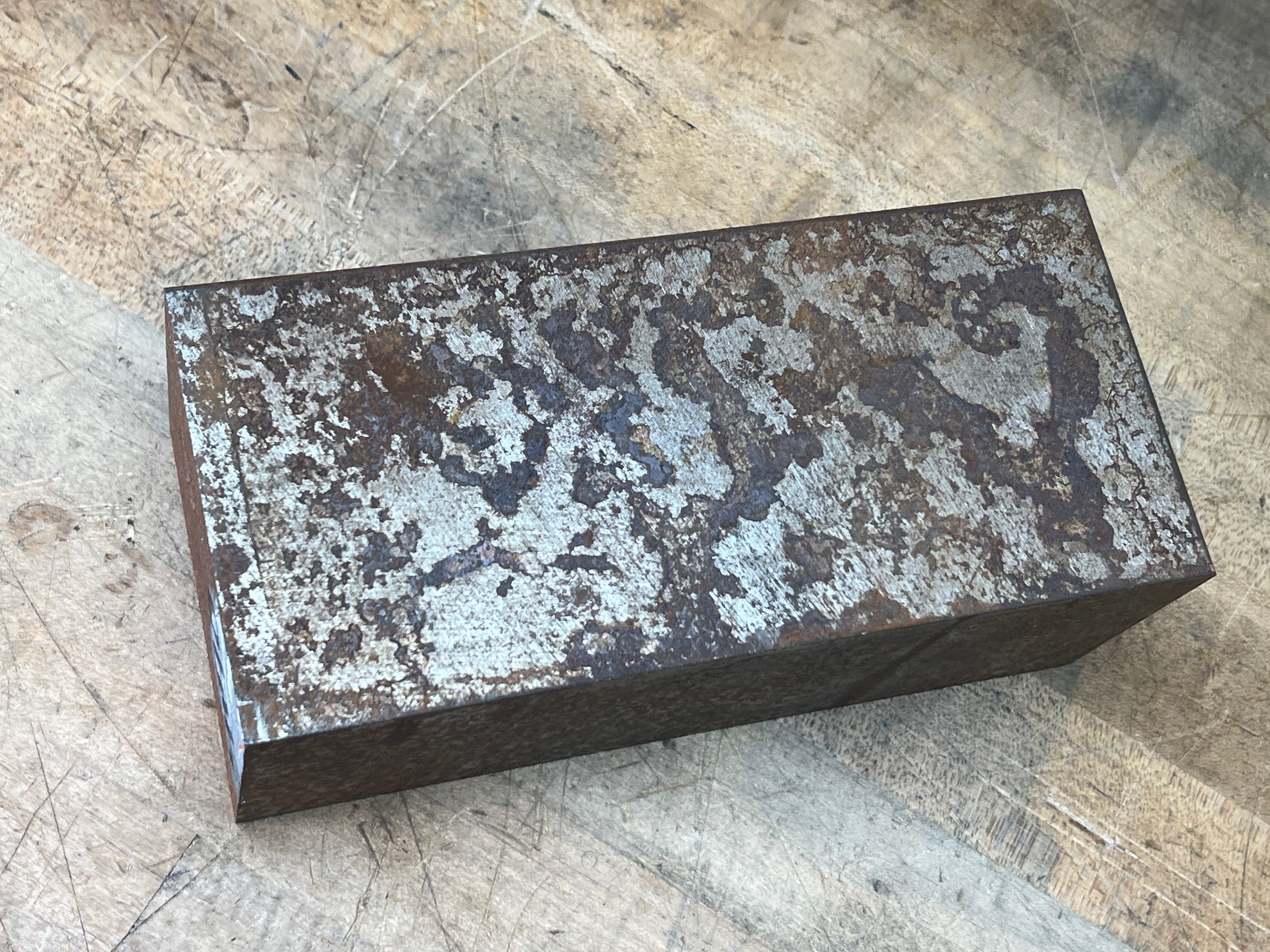 4140 tool steel flat bar stock cut off piece 8″ x 3 11/16 x 2 7/8 – 24 lb 8 oz