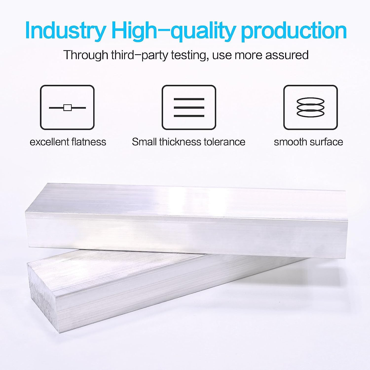 1″ (25Mm) X 2″(50Mm) Square Aluminum Flat BAR 8″ Long 6061 Aluminum Block,T6511