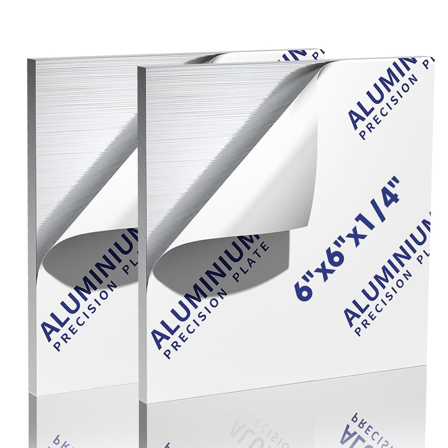2PACK 1/4Inch Thick Aluminum Sheet Plate, 6″x6″ Heavy Duty Aluminum Sheets Pl…