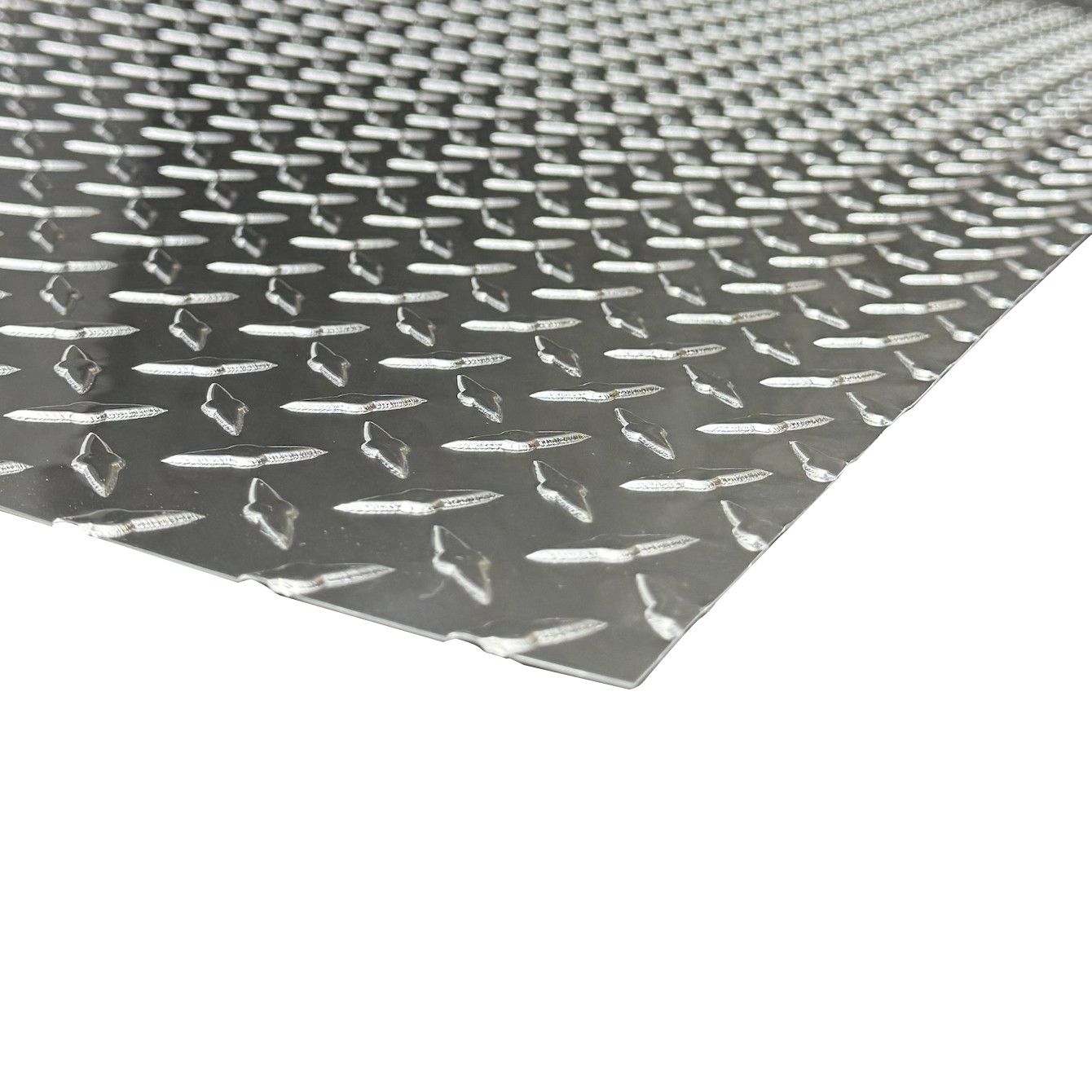 4′ x 8′ Aluminum Diamond Plate Sheet .025” Thick (1/40th) Embossed, Polished