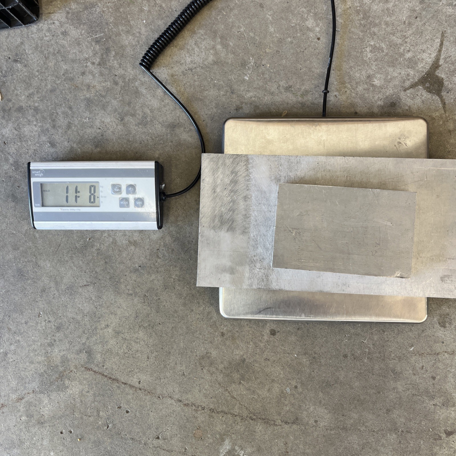1″ thick Aluminum Lot Of (2). 6 7/8 “X 13 1/8 “X 1” And 4 1/8”x6 1/2”x 1”.