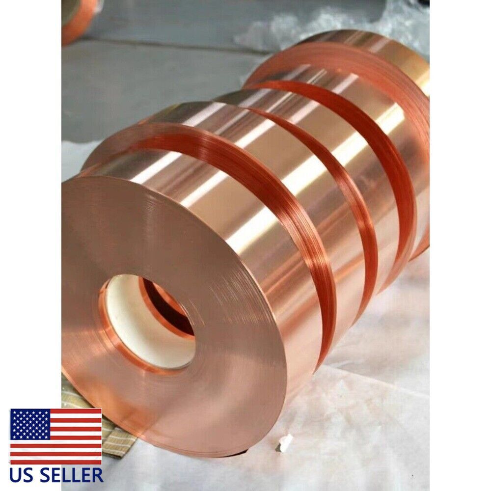 1PC 0.04mm x 10mm x 1000mm 99.9% Pure Copper Cu Metal Sheet Foil