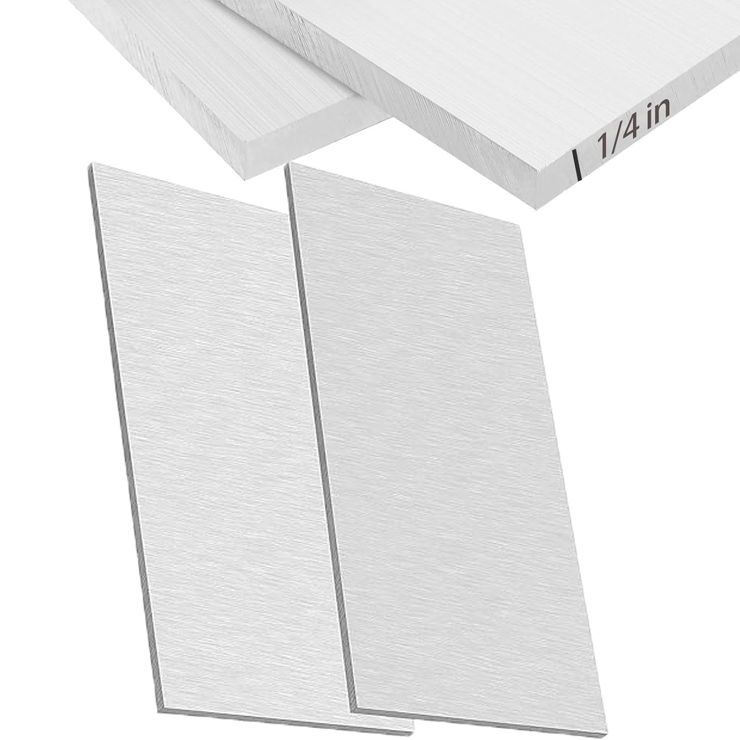 2 PCS 6″x12″x1/4″ 6061 T6 Aluminum Sheet Metal Plate with Protective Film