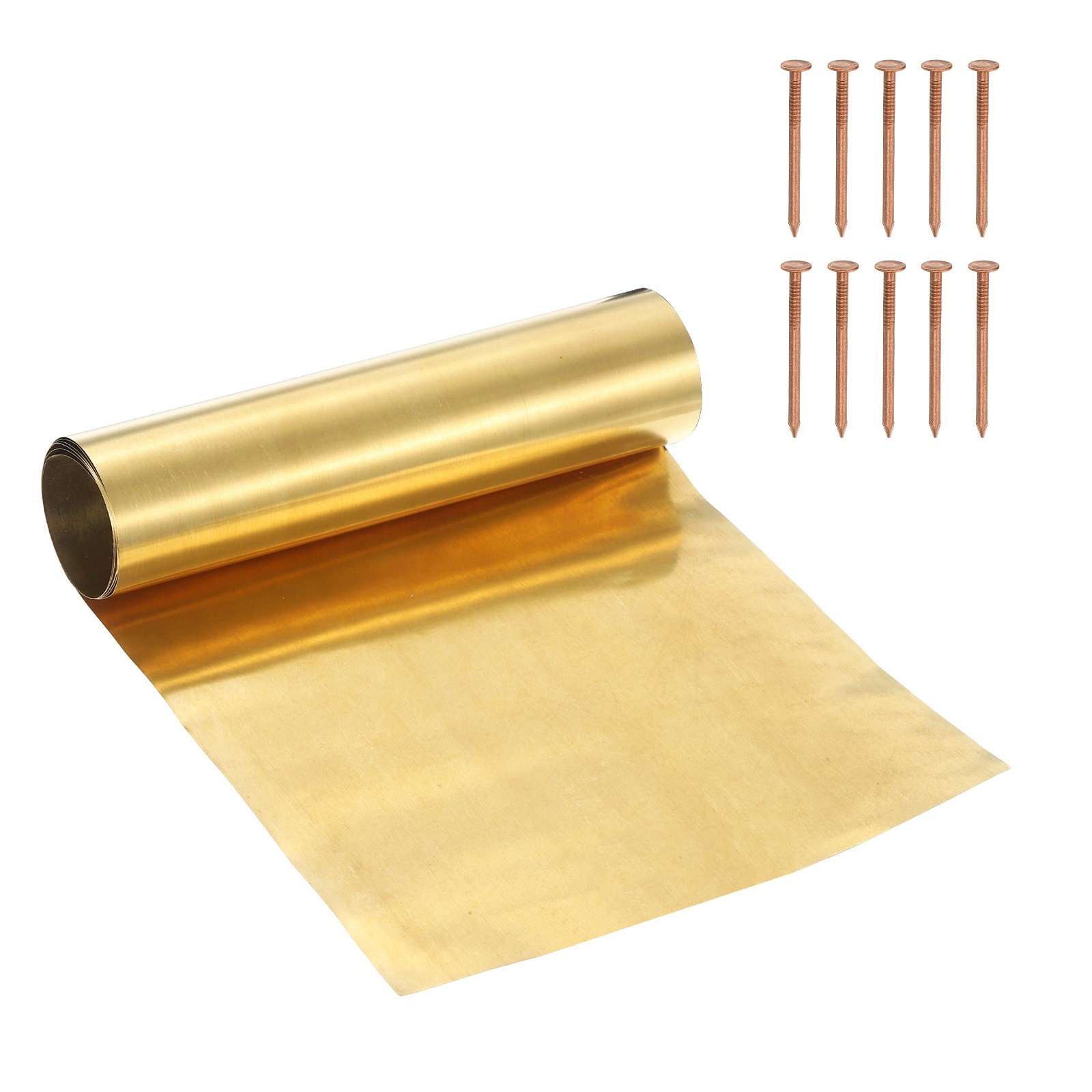 Brass Sheet Roll 7.9″ x 39.4″ 28 Gauge(0.1mm) Thickness for DIY (1 Pack, Brassy)