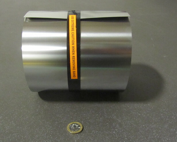 304 Stainless Steel Sheet Shim, .009″ (+/-.00045″) x 6.0″ x 5 Foot Length