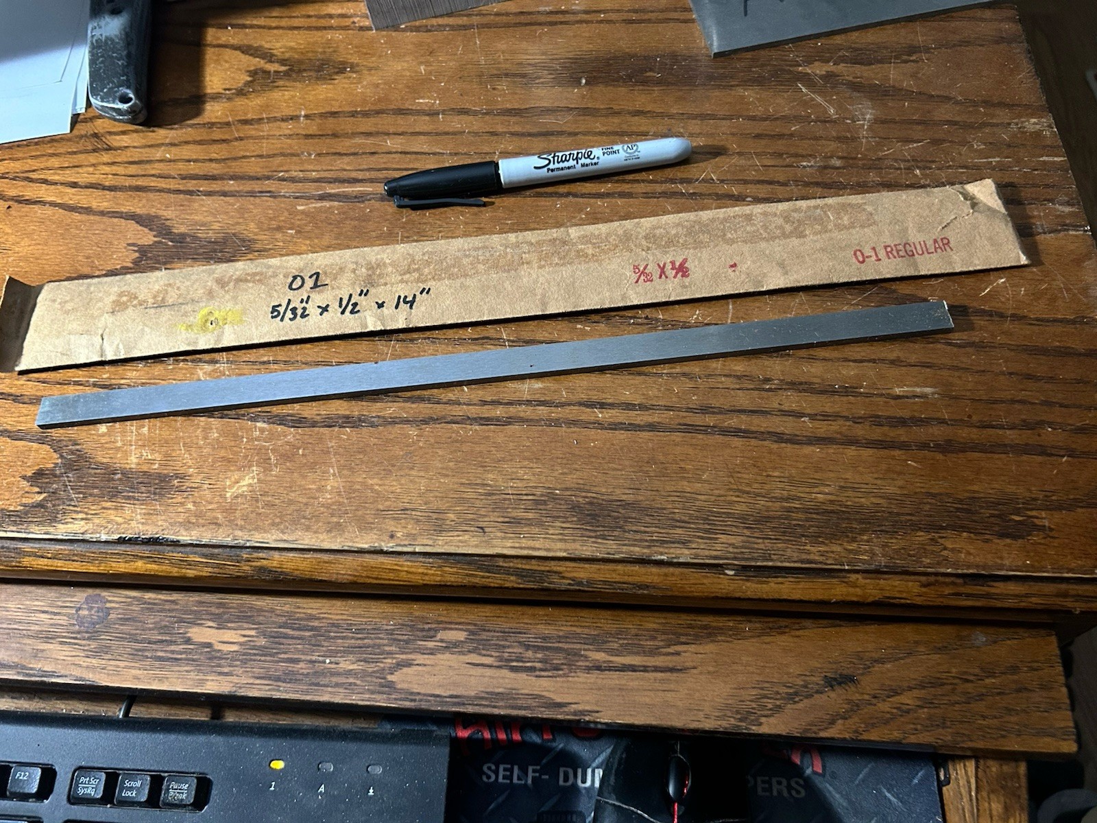 O1 Tool Steel, 5/32″ x 1/2″ x 14″,