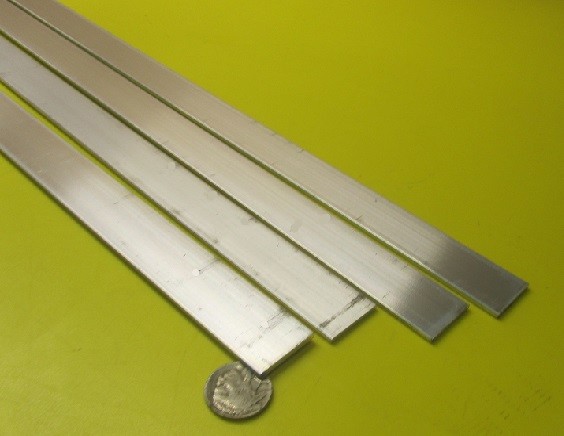 6061 T6 Aluminum Bar, 3/32″ (.093″) Thick x 1.0″ Wide x 36″ Length, 4 Units