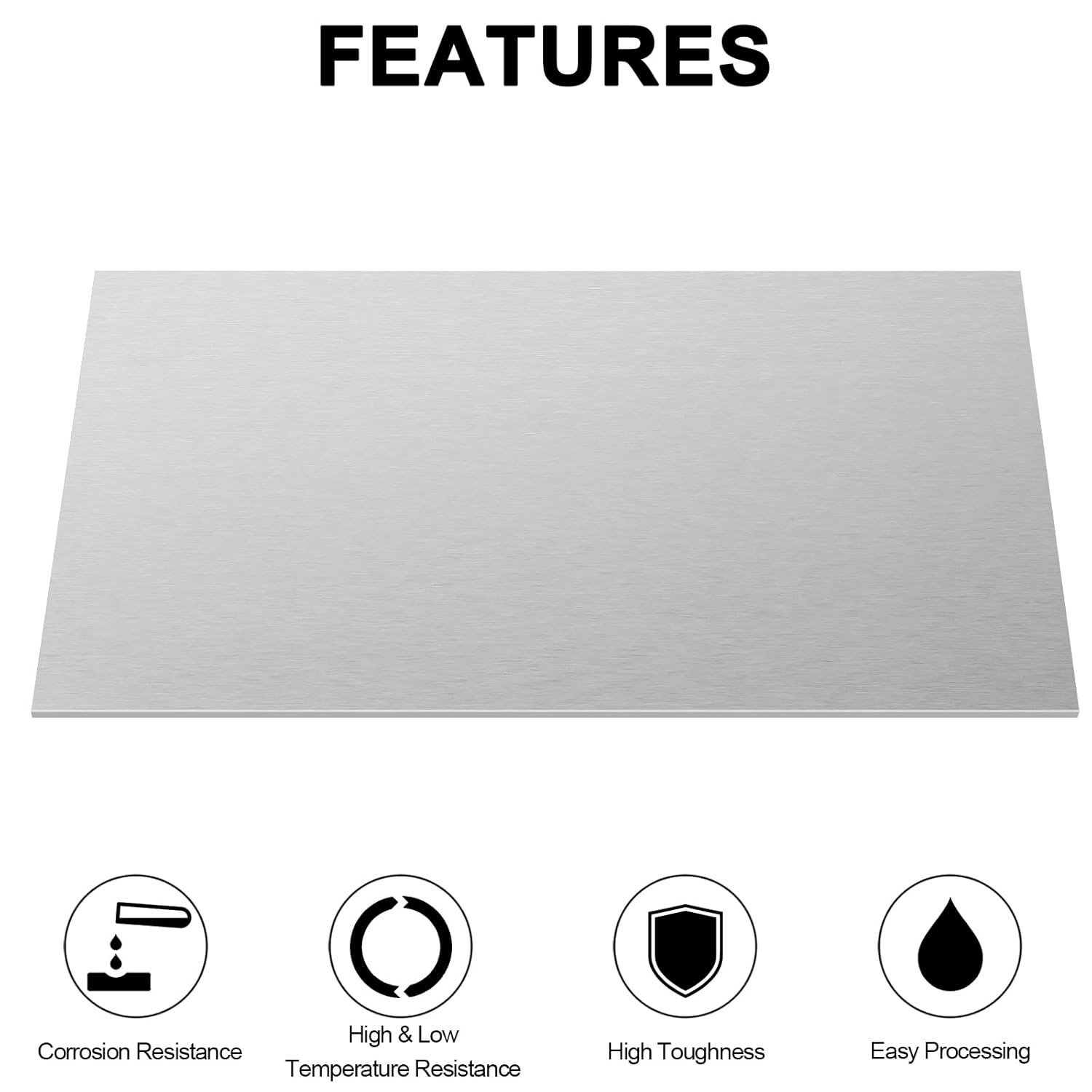 430 Stainless Steel Sheet Metal 6×12 Inch 1/8 Inch Thick for Craft Kitchen