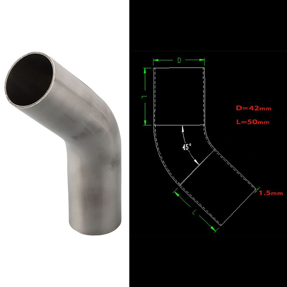 Degree Bend Exhaust Pipe Polished Various S Available Features Fitting